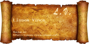 Lissem Vince névjegykártya